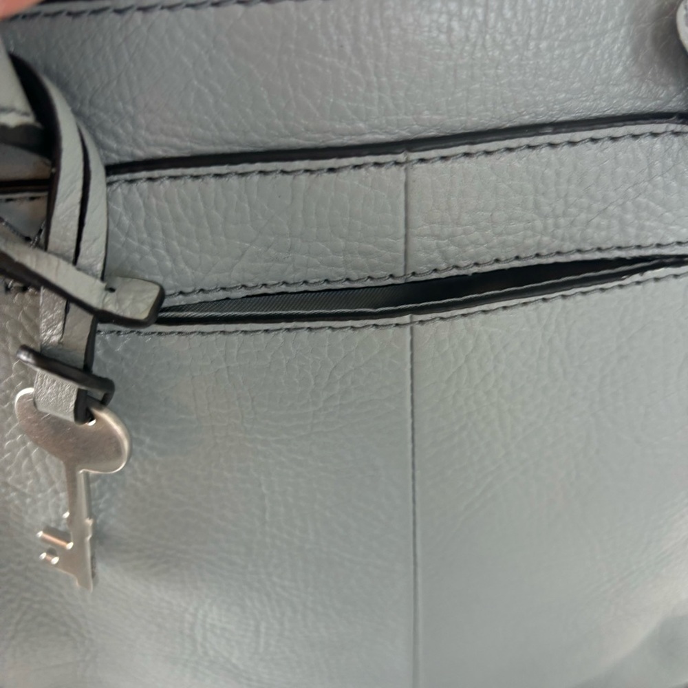Fossil Parker- Woman’s Mini Convertible Backpack-smokey blue leather - Picture 4 of 16